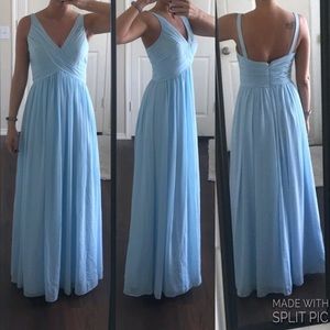 Bill Levkoff baby blue chiffon dress